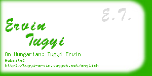 ervin tugyi business card